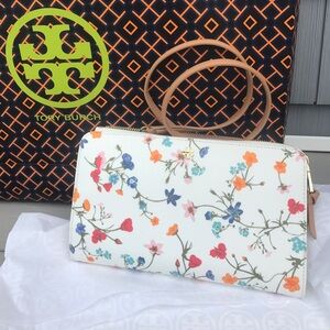 Tory Burch Floral Crossbody Bag - White and Multicolor